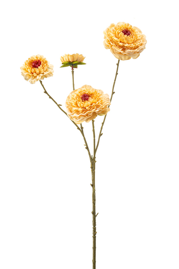 Zinnia artificiale - 1 stelo - Beige