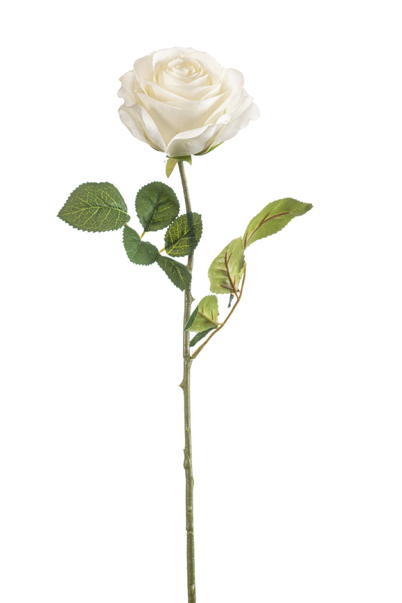 Rosa artificial - 1 tallo - Blanca